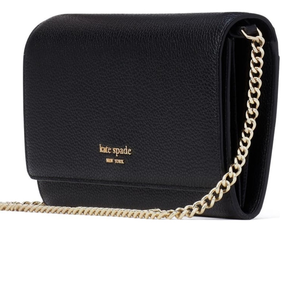 Kate Spade New York Roulette Leather Wallet on a Chain - Picture 4 of 5